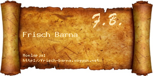 Frisch Barna névjegykártya